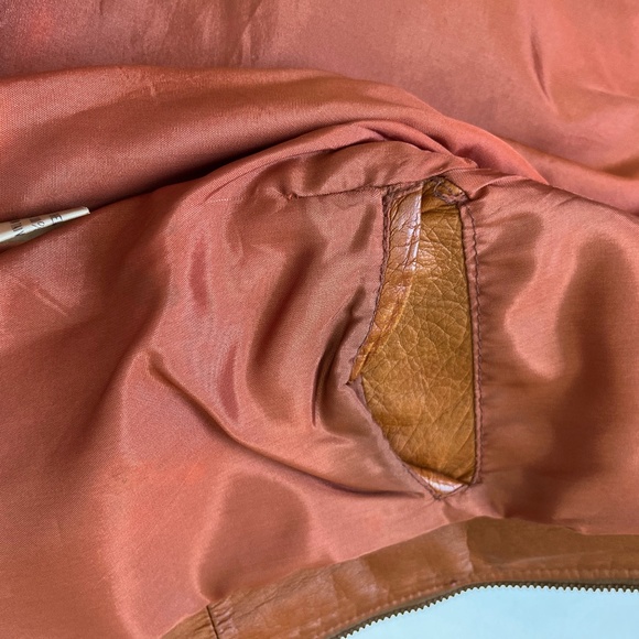 1970's mens size 38 Vintage leather jacket "Crae Carlyle San Francisco" - Picture 10 of 12